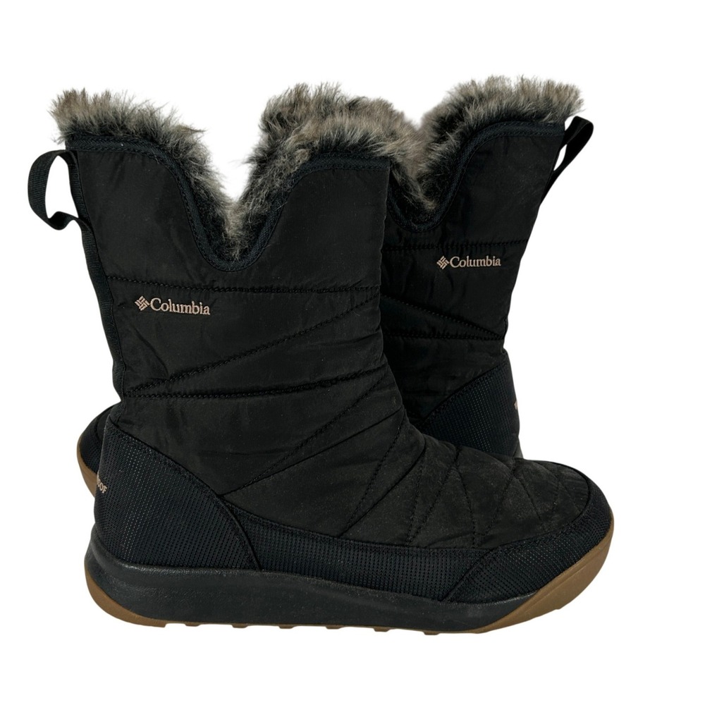 Columbia Womens Black Waterproof Faux Fur Winter Boots BL2306-012 Size 11
